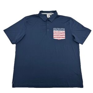 Puma Volition Shirt Men's XL Blue Polo UPF‎ 50 USA Flag Oakley Country Club NEW